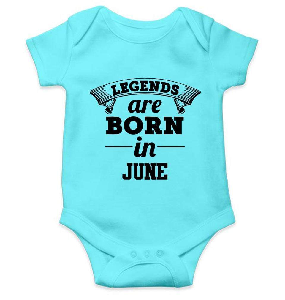 Legends are Born in June Rompers for Baby Girl- FunkyTradition FunkyTradition