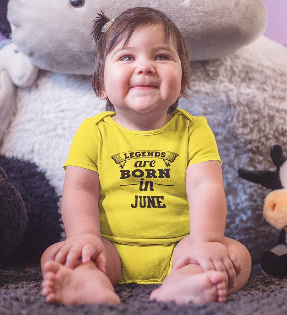 Legends are Born in June Rompers for Baby Girl- FunkyTradition FunkyTradition