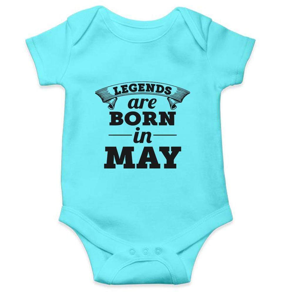 Legends are born in May Rompers for Baby Boy- FunkyTradition FunkyTradition
