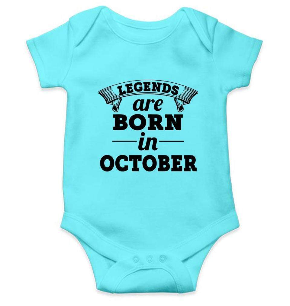 Legends are Born in October Rompers for Baby Girl- FunkyTradition FunkyTradition