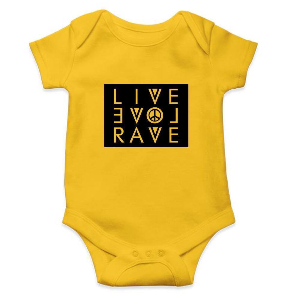 Live Love Rave Rompers for Baby Boy- FunkyTradition FunkyTradition