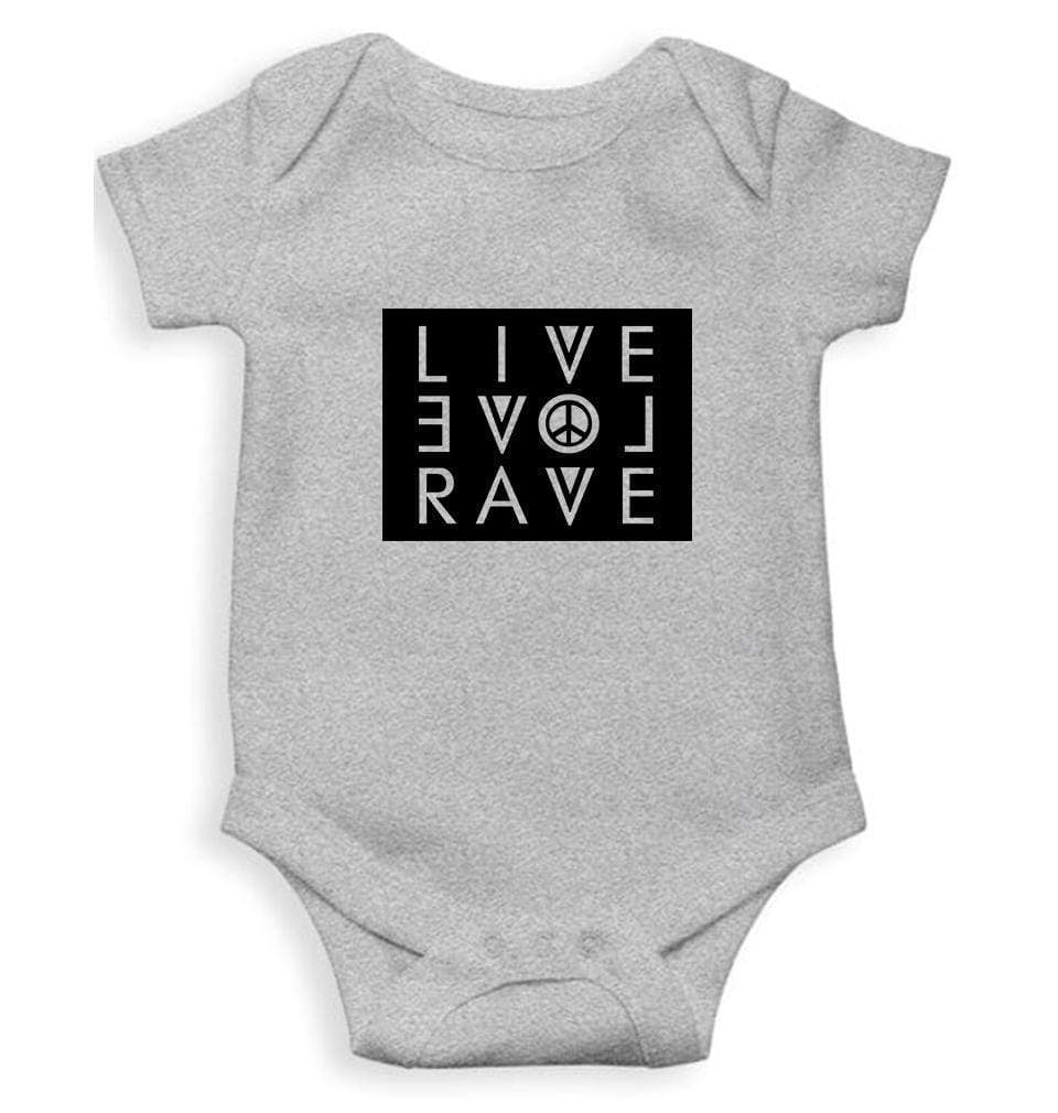 Live Love Rave Rompers for Baby Girl- FunkyTradition FunkyTradition