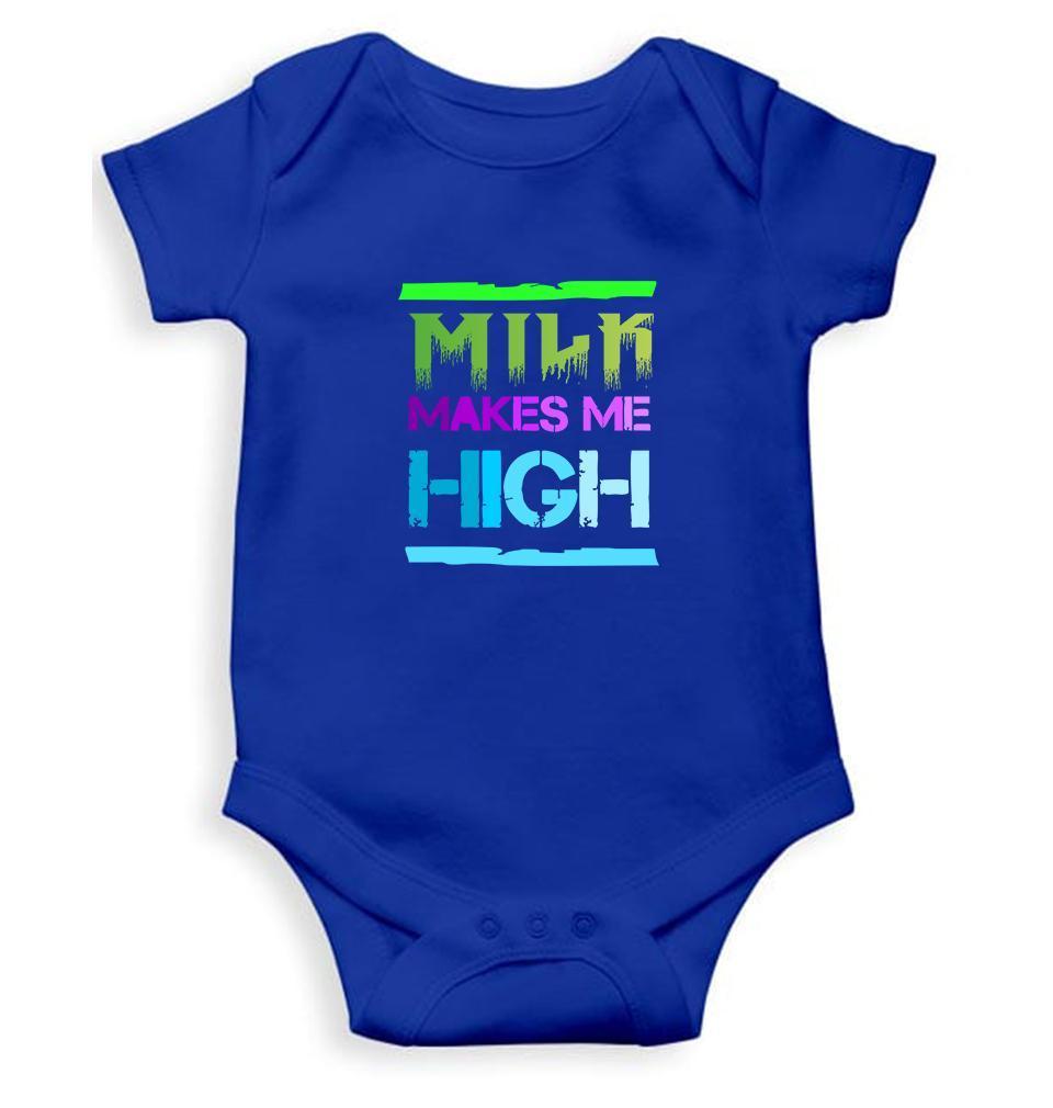 Milk Make Me High Rompers for Baby Girl- FunkyTradition FunkyTradition
