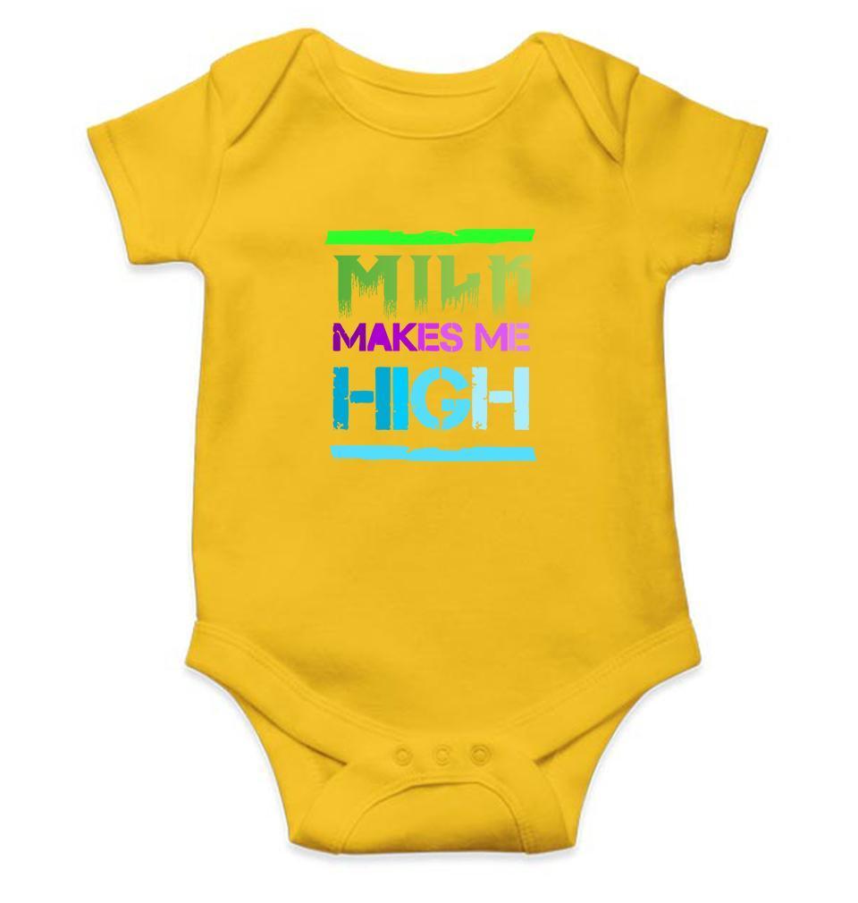 Milk Make Me High Rompers for Baby Girl- FunkyTradition FunkyTradition