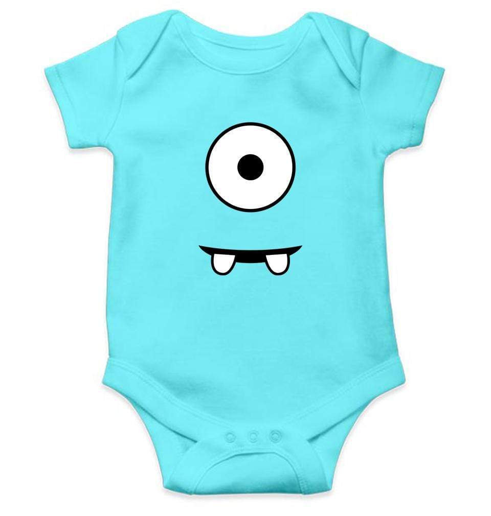 Minion Eye and Teeth Rompers for Baby Girl- FunkyTradition FunkyTradition