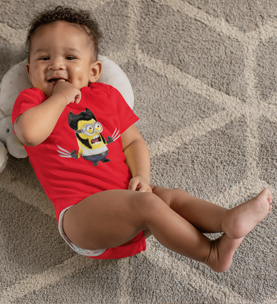 Minion Huge Jackman Abstract Rompers for Baby Boy- FunkyTradition FunkyTradition