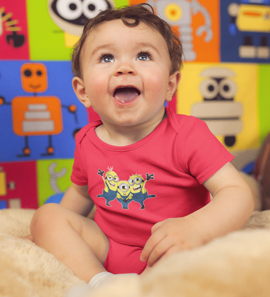 Minion Hurray Abstract Rompers for Baby Boy- FunkyTradition FunkyTradition