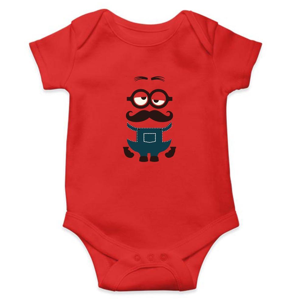 Minion Mustache Abstract Rompers for Baby Boy- FunkyTradition FunkyTradition