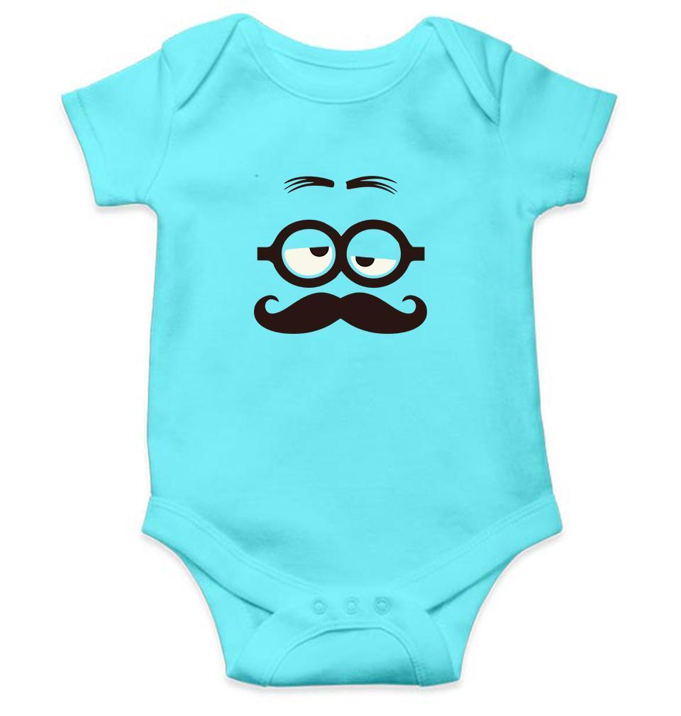 Minion Mustache Face Abstract Rompers for Baby Boy- FunkyTradition FunkyTradition