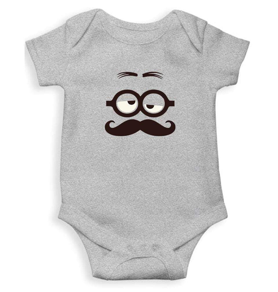 Minion Mustache Face Abstract Rompers for Baby Boy- FunkyTradition FunkyTradition
