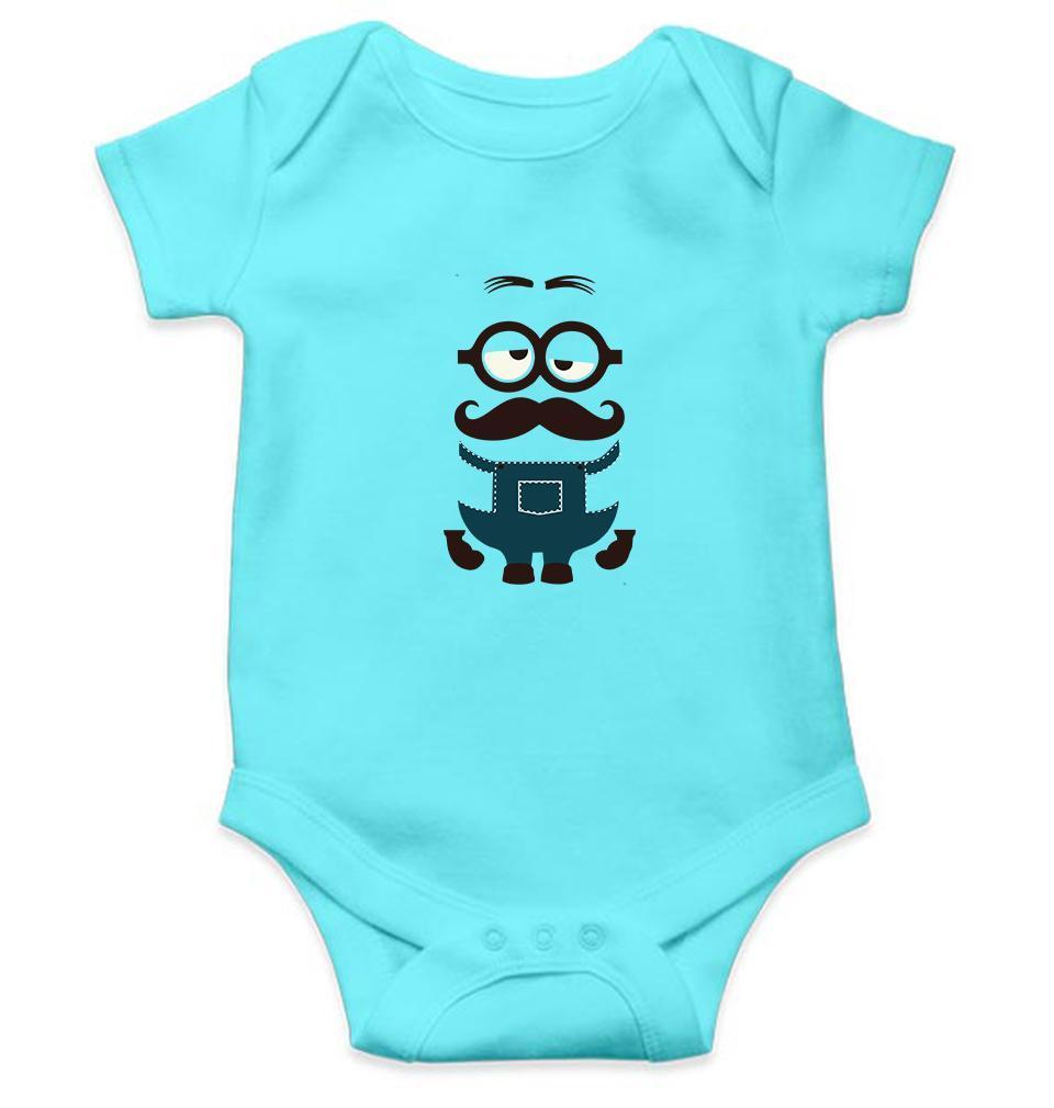 Minion Mustache Rompers for Baby Girl- FunkyTradition FunkyTradition