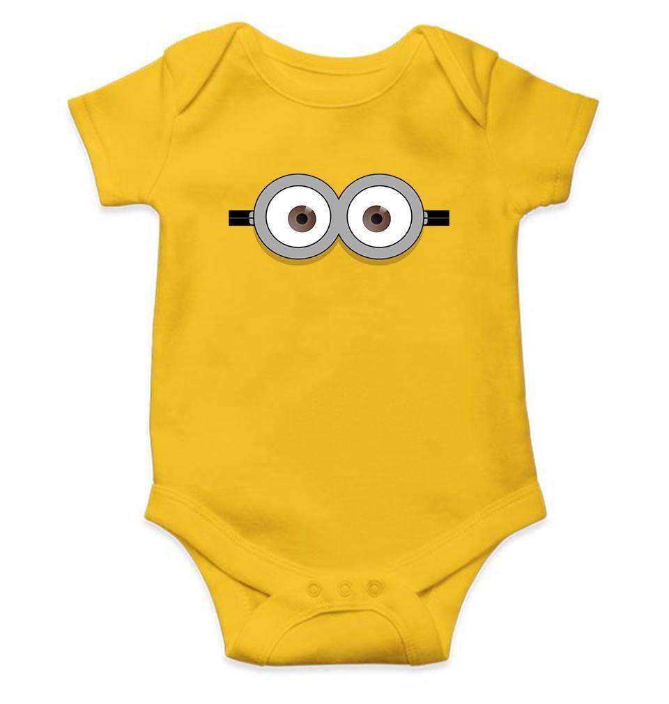 Minion Pop Eyes Rompers for Baby Boy- FunkyTradition FunkyTradition