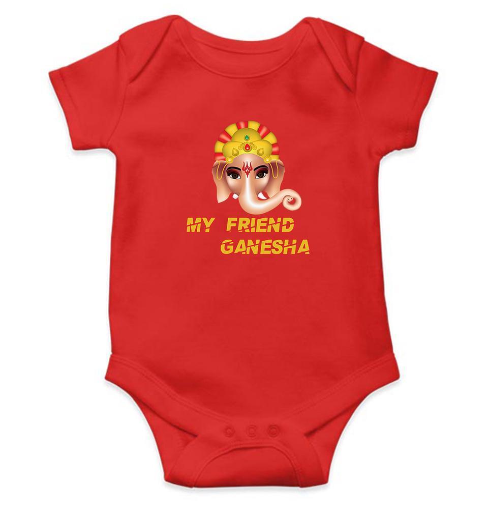 My Friend Ganesha Rompers for Baby Boy- FunkyTradition FunkyTradition