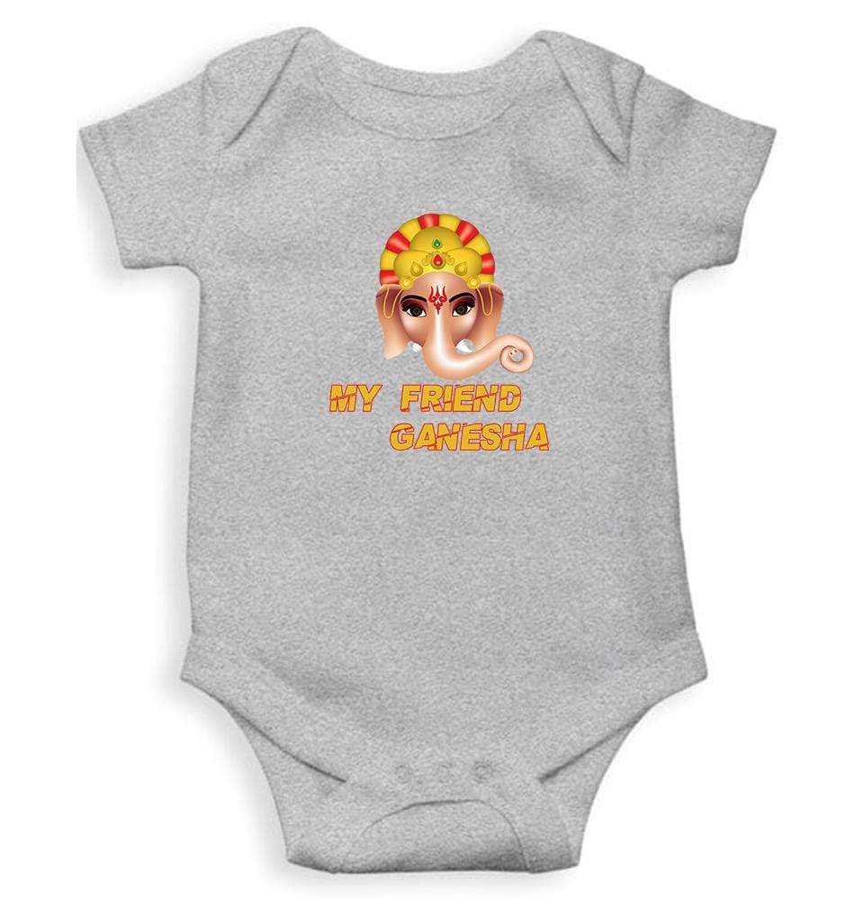My Friend Ganesha Rompers for Baby Boy- FunkyTradition FunkyTradition