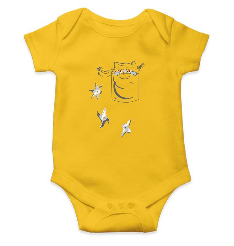 Ninja Cat Abstract Rompers for Baby Girl- FunkyTradition FunkyTradition