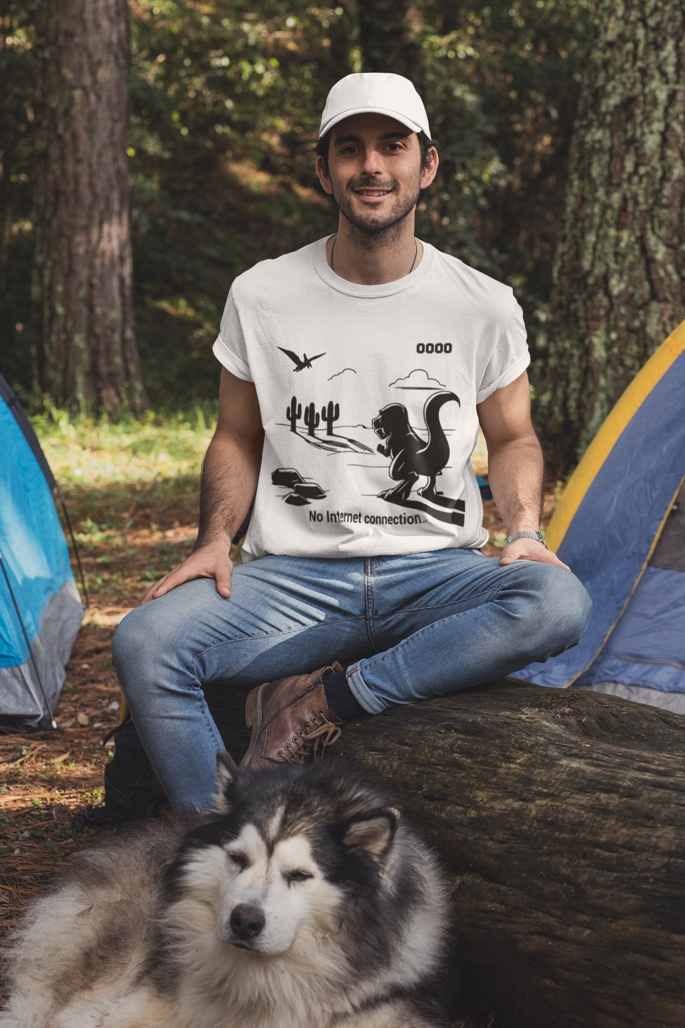 No Internet Anime Mens Half Sleeves T-shirt- FunkyTeesClub - Funky Tees Club