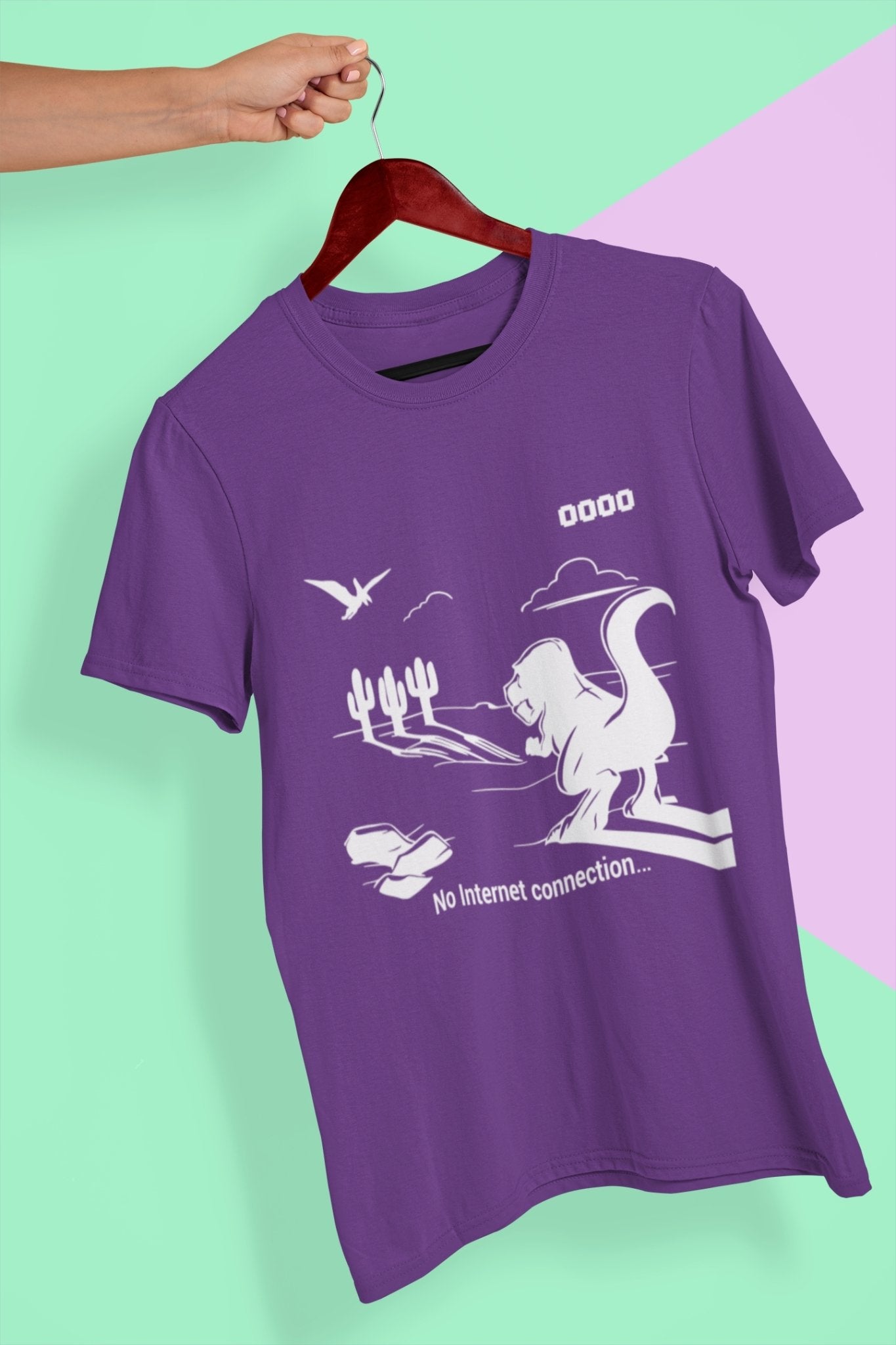 No Internet Anime Mens Half Sleeves T-shirt- FunkyTeesClub - Funky Tees Club