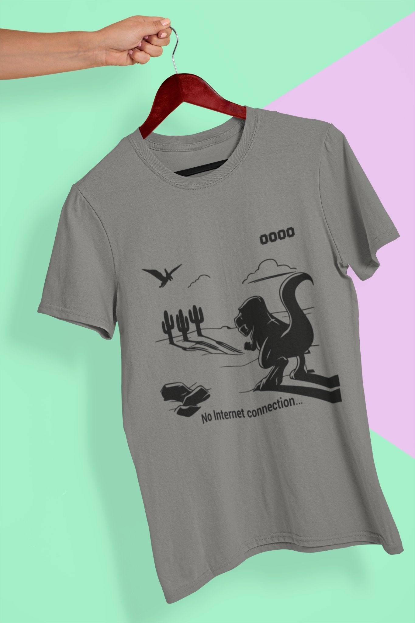 No Internet Anime Mens Half Sleeves T-shirt- FunkyTeesClub - Funky Tees Club