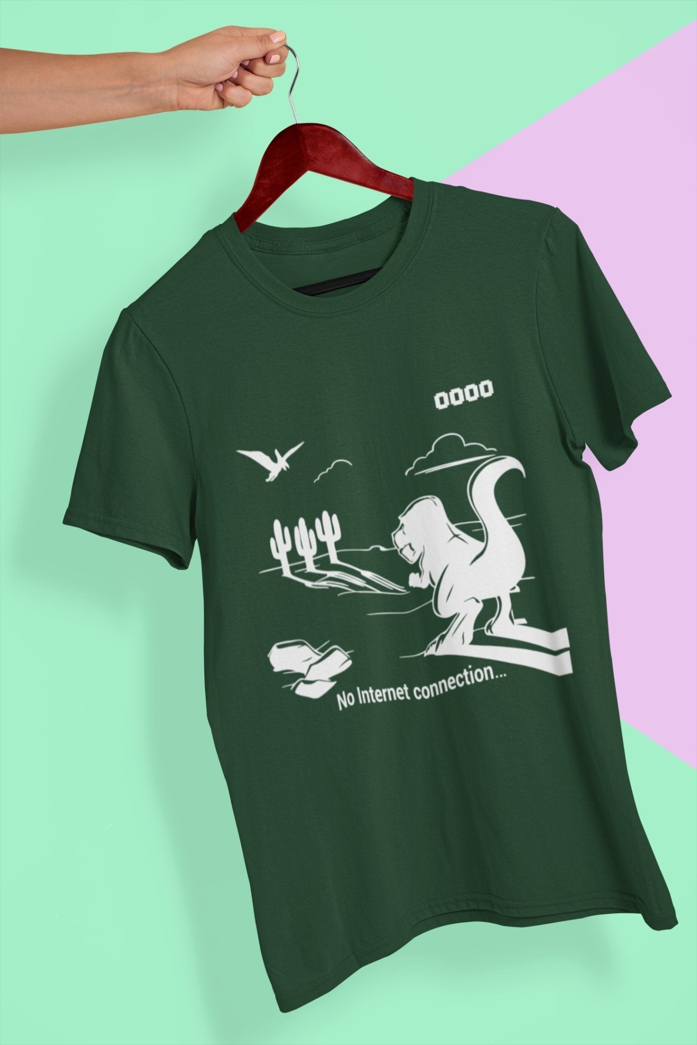 No Internet Anime Mens Half Sleeves T-shirt- FunkyTeesClub - Funky Tees Club