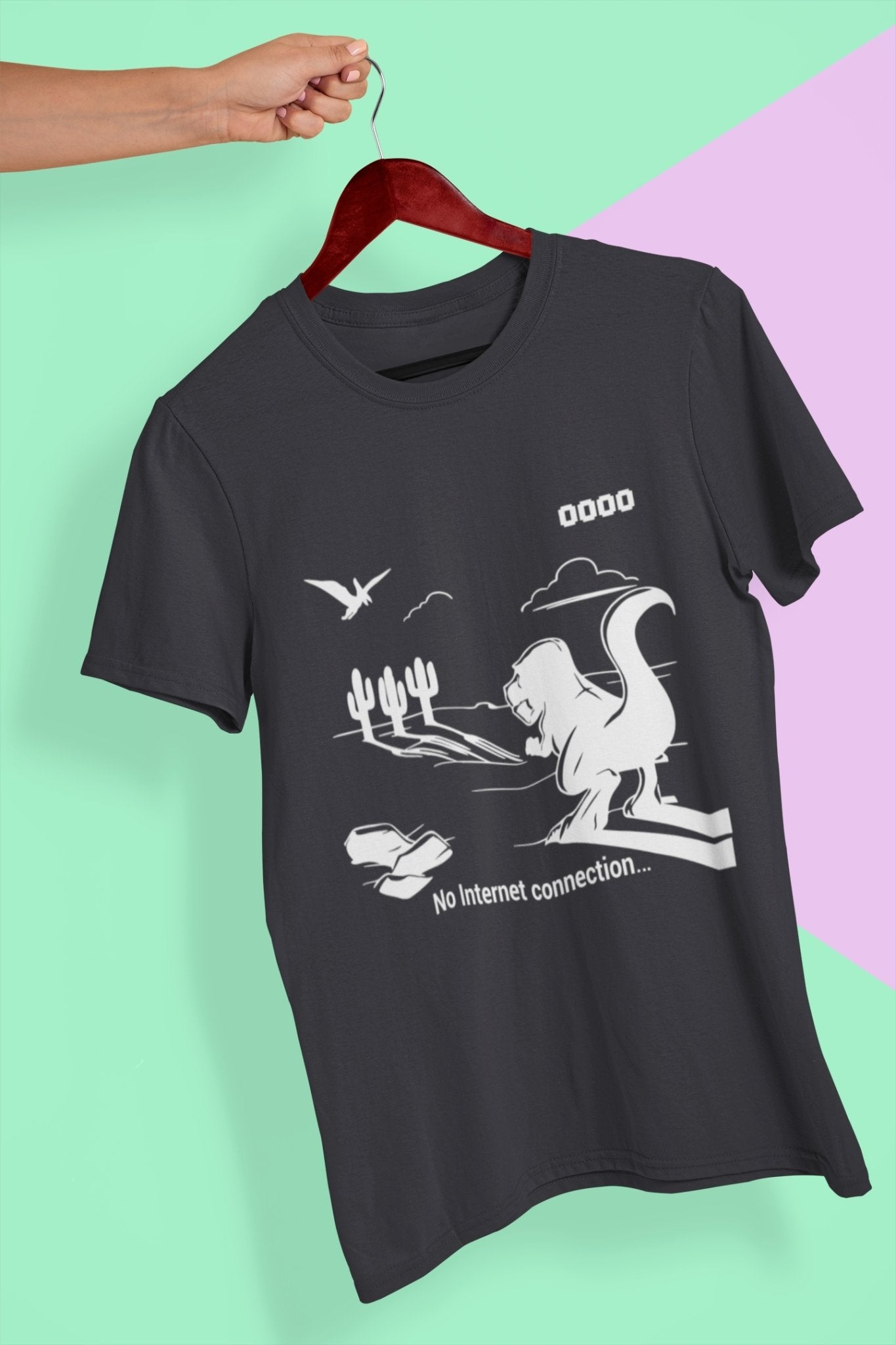 No Internet Anime Mens Half Sleeves T-shirt- FunkyTeesClub - Funky Tees Club