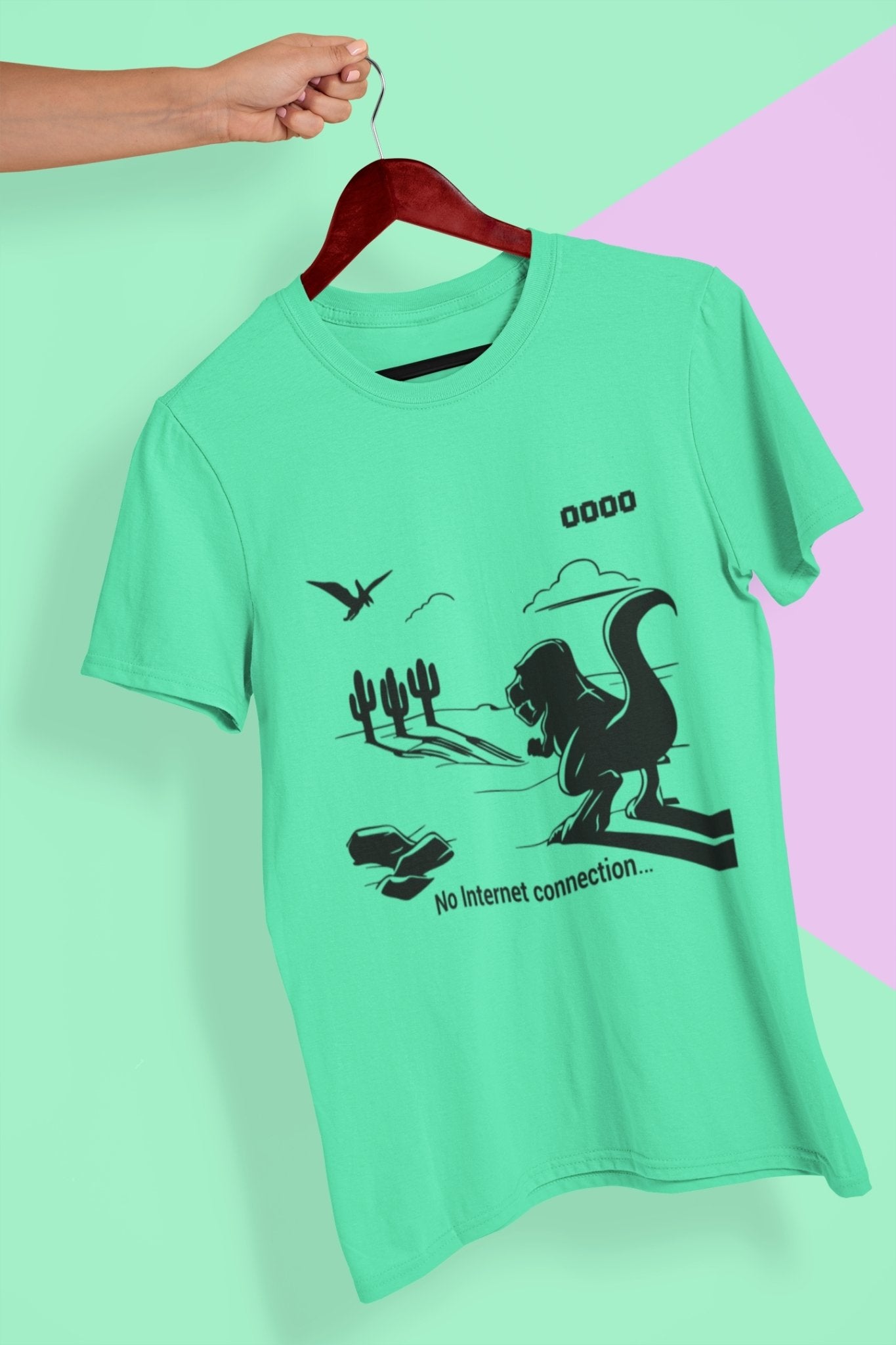 No Internet Anime Women Half Sleeves T-shirt- FunkyTeesClub - Funky Tees Club