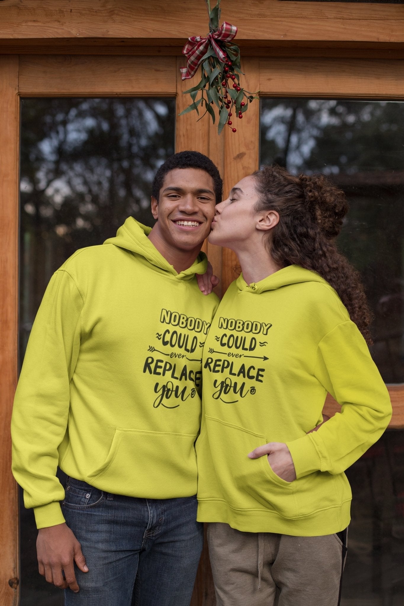 Nobody Could Ever Replace You Couple Hoodie-FunkyTeesClub - Funky Tees Club