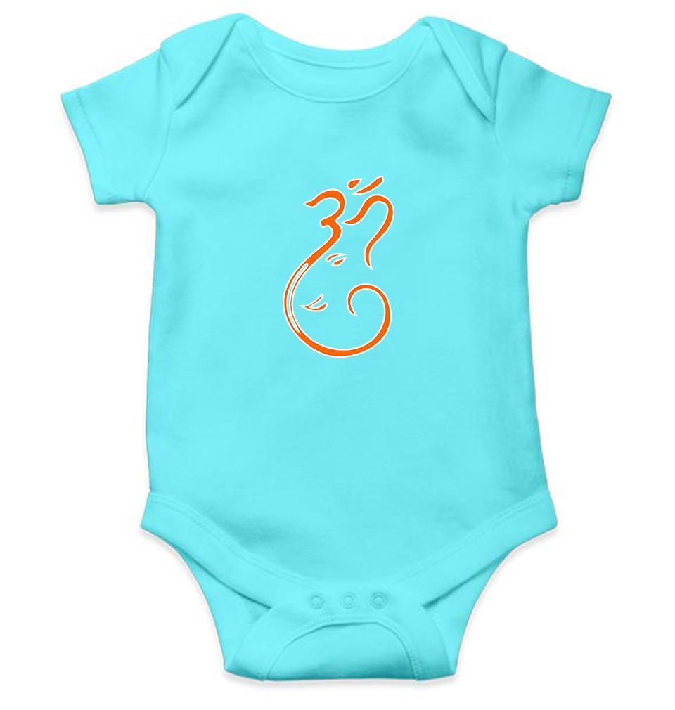 Om Ganesh Rompers for Baby Girl- FunkyTradition FunkyTradition