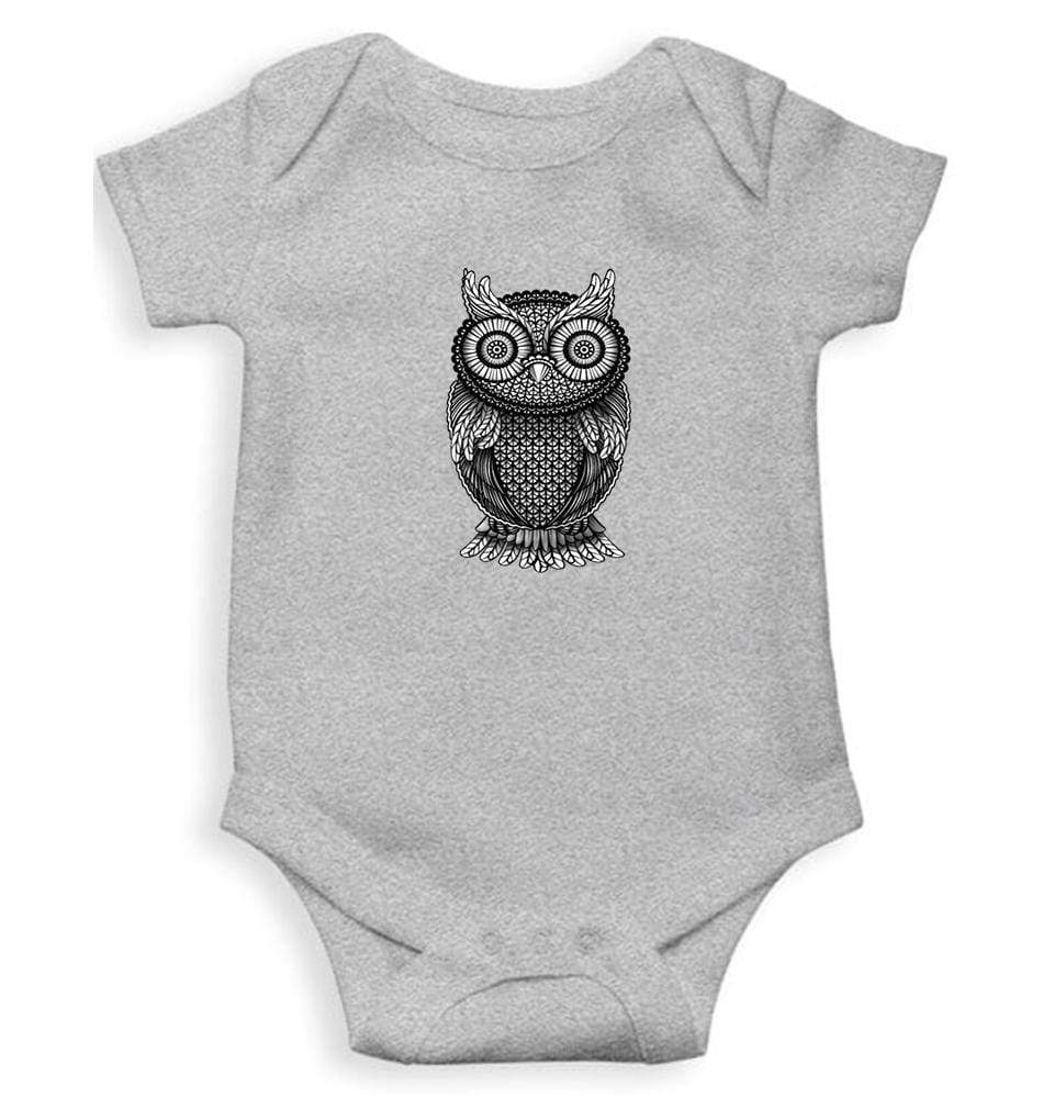 Ornamental Owl Abstract Rompers for Baby Girl- FunkyTradition FunkyTradition