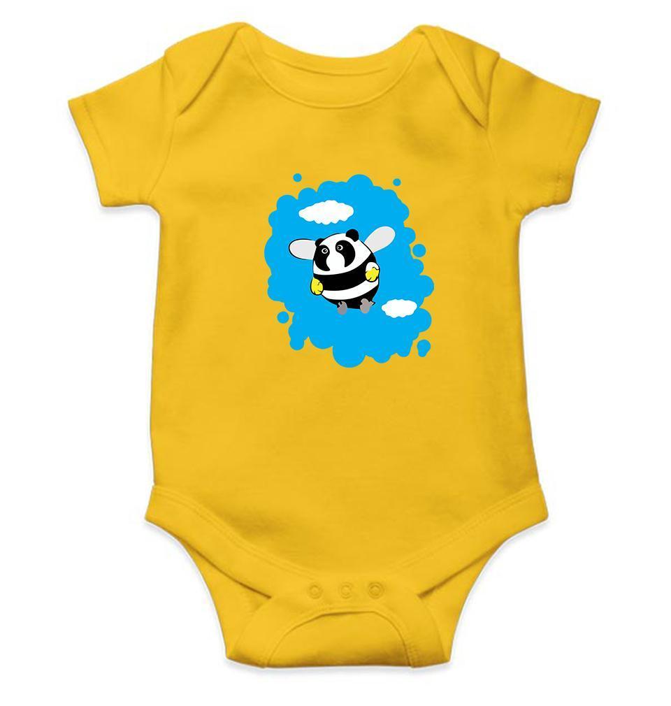 Panda Bee Abstract Rompers for Baby Girl- FunkyTradition FunkyTradition
