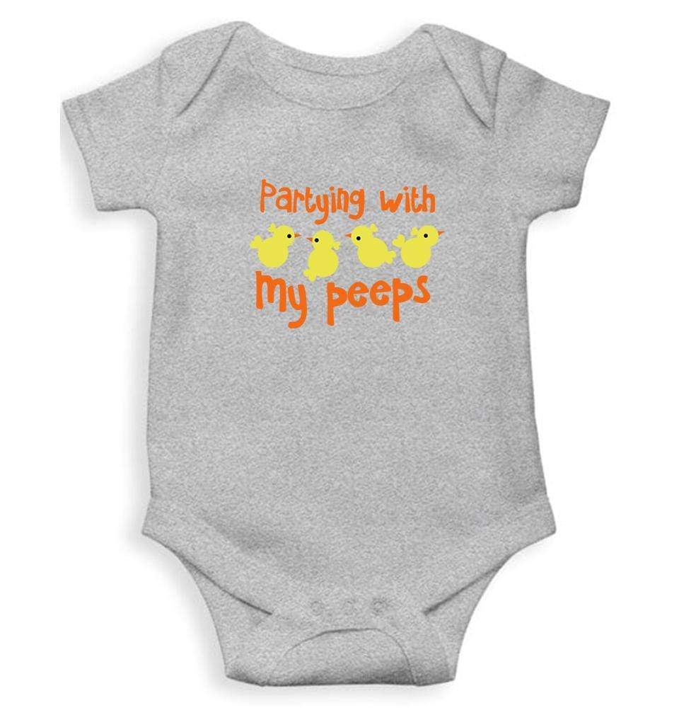 Partying With My Peeps Rompers for Baby Girl- FunkyTradition FunkyTradition