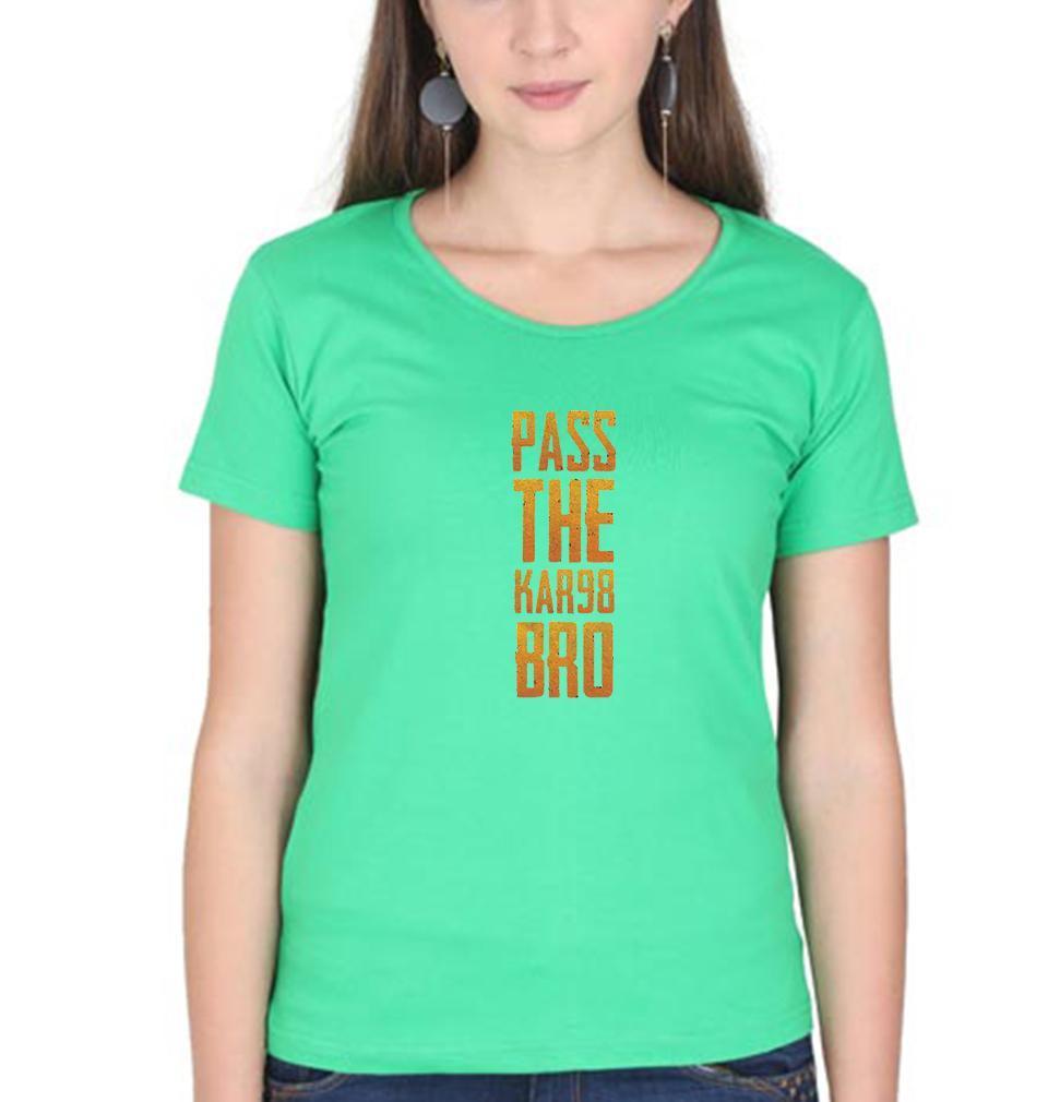 PUBG Pass The KAR98 Bro Womens Half Sleeves T-Shirts-FunkyTradition Half Sleeves T-Shirt FunkyTradition