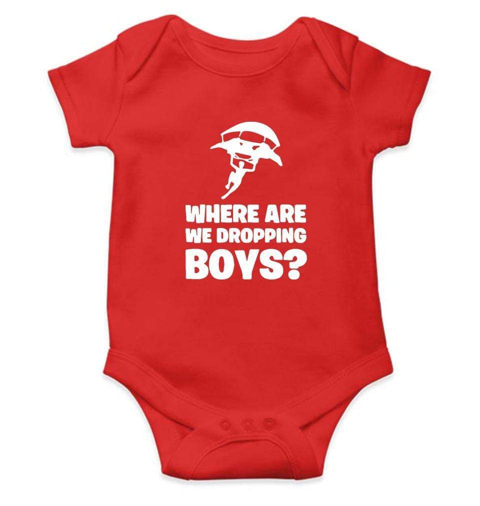 PUBG Where Are We Dropping Boys Rompers for Baby Boy- FunkyTradition FunkyTradition