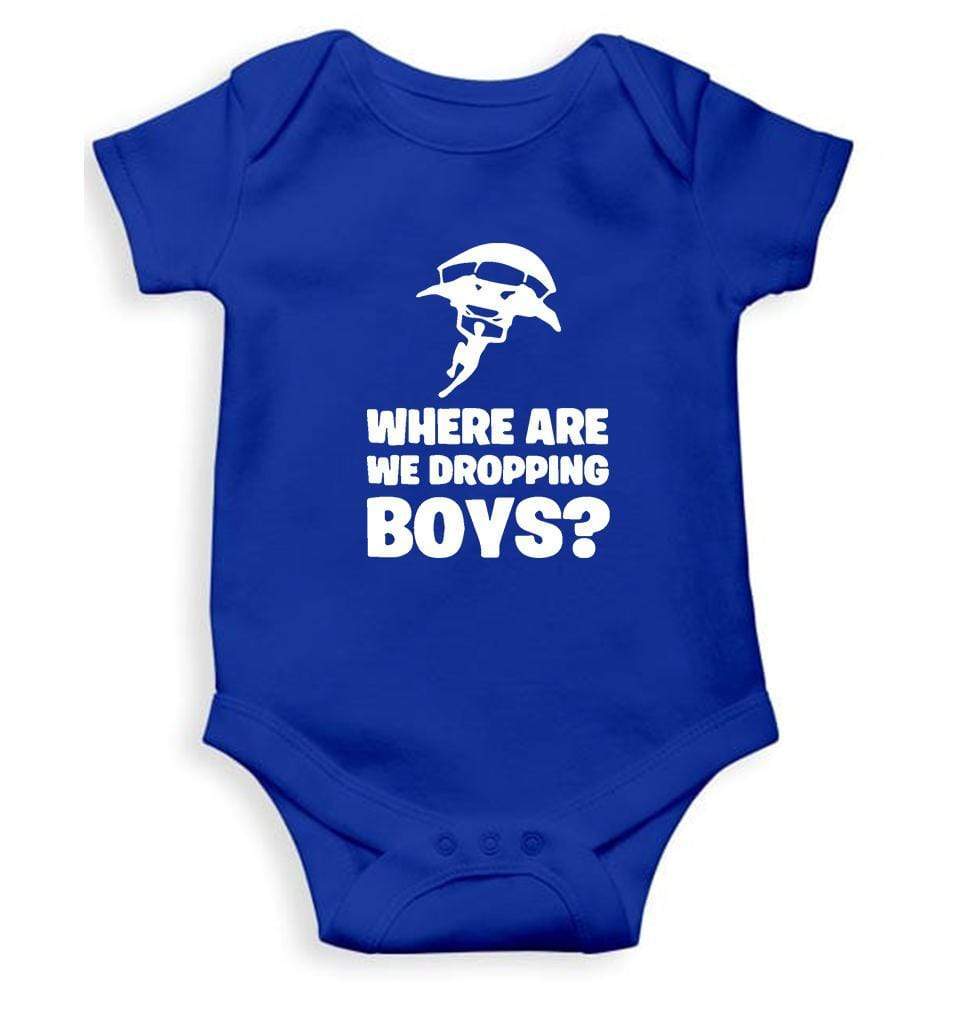 PUBG Where Are We Dropping Boys Rompers for Baby Boy- FunkyTradition FunkyTradition