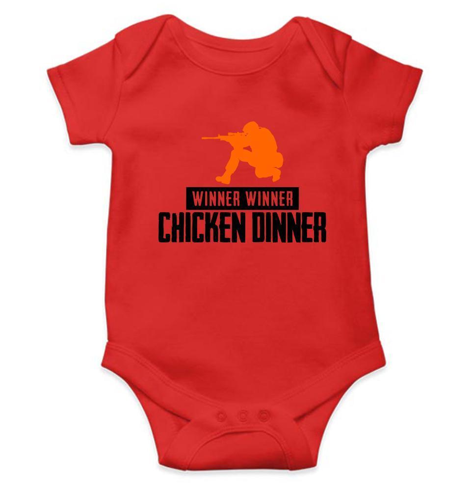 PUBG Winner Winner Chicken Dinner Rompers for Baby Girl- FunkyTradition FunkyTradition