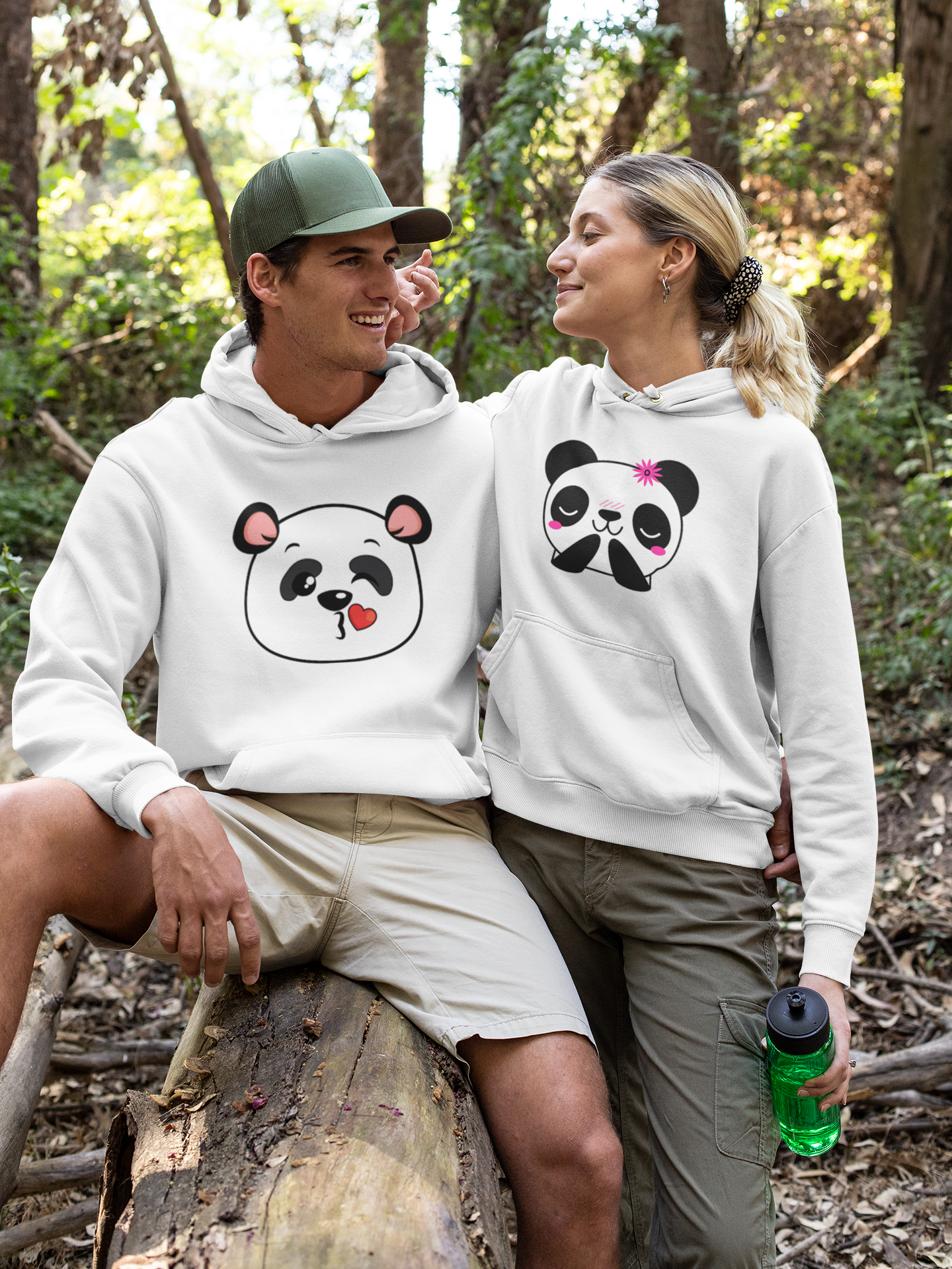 Panda Love Couple Hoodie FashionRazor