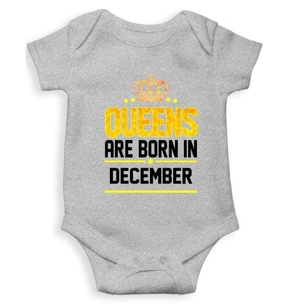 Queens Are Born In December Rompers for Baby Girl- FunkyTradition FunkyTradition