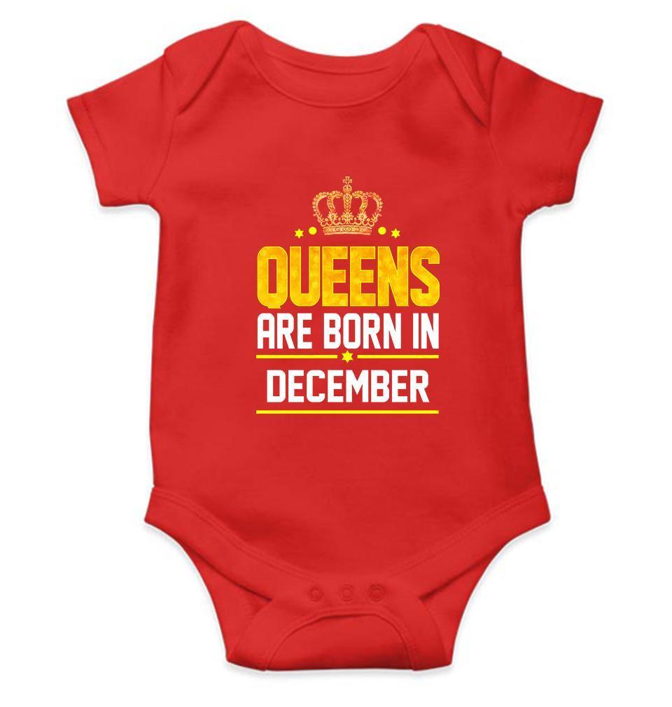 Queens Are Born In December Rompers for Baby Girl- FunkyTradition FunkyTradition