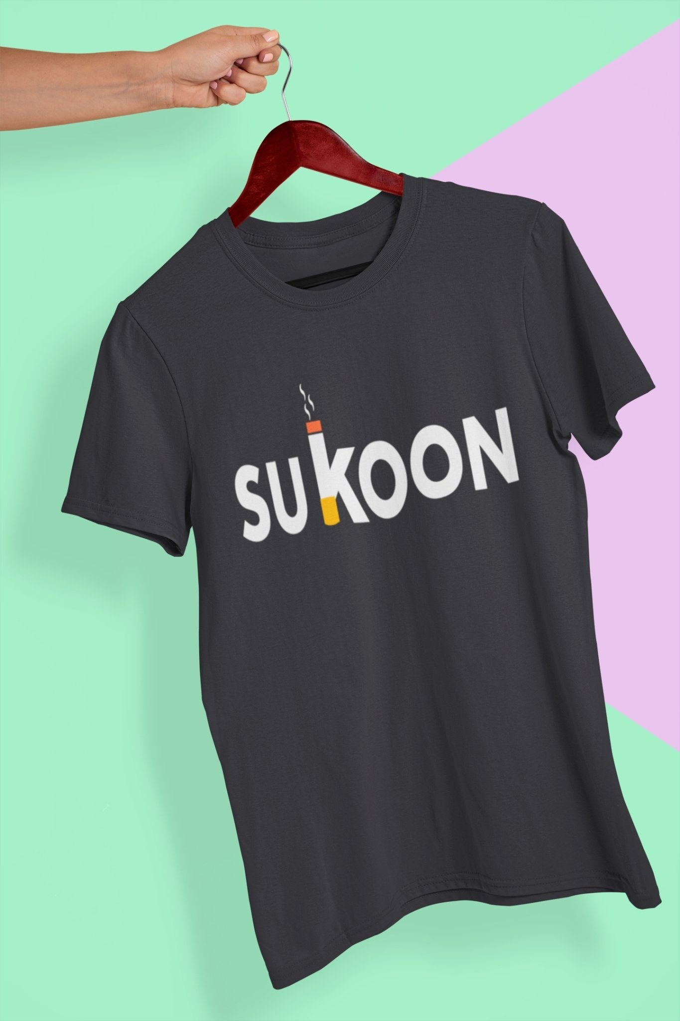 Sukoon Pub And Beer Mens Half Sleeves T-shirt- FunkyTeesClub - Funky Tees Club