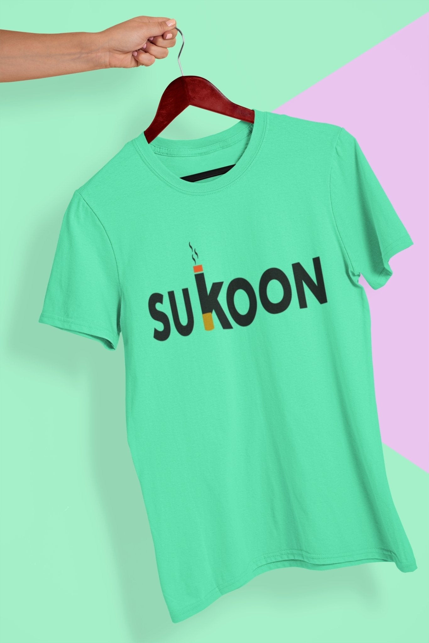 Sukoon Pub And Beer Mens Half Sleeves T-shirt- FunkyTeesClub - Funky Tees Club