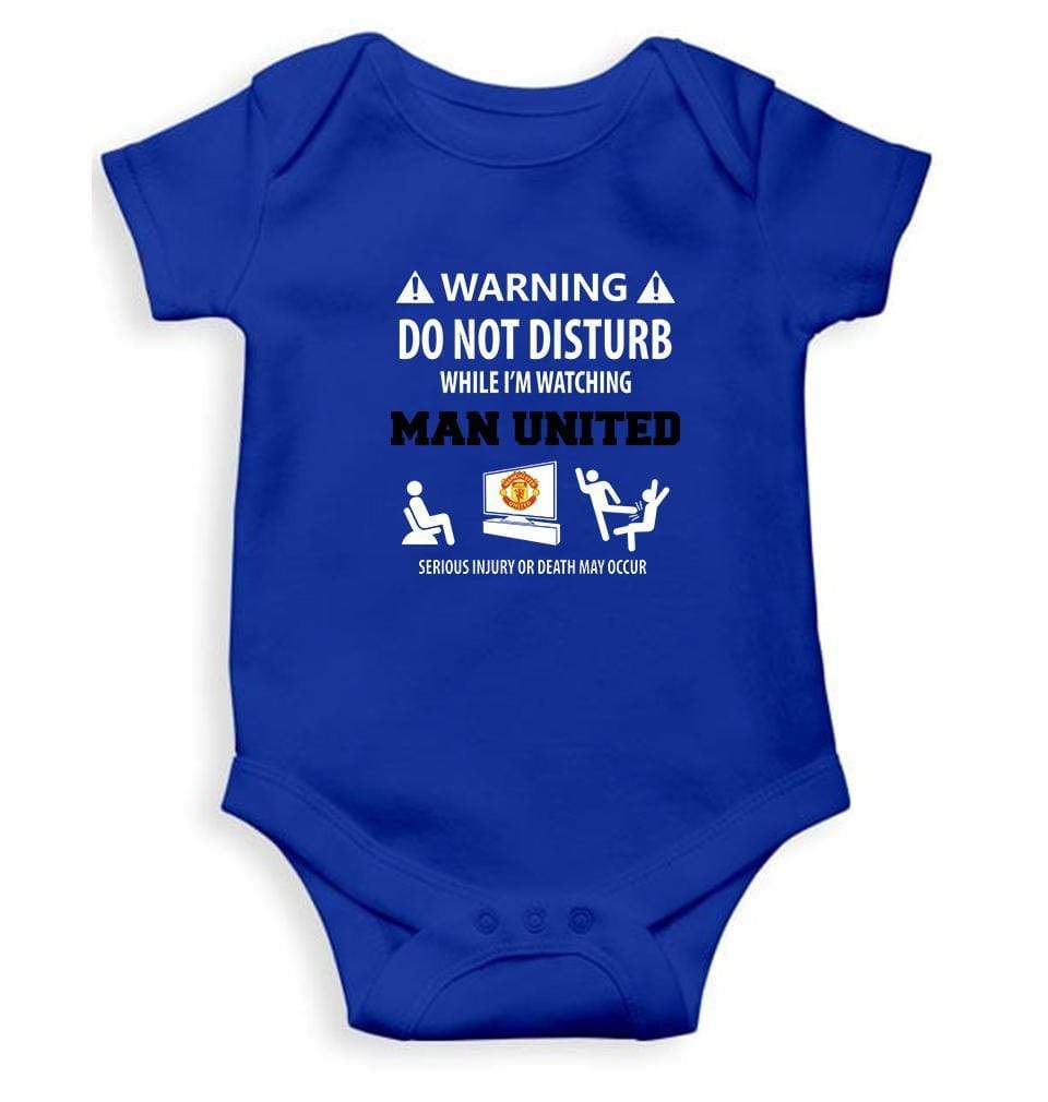 Warning Man United Rompers for Baby Boy- FunkyTradition FunkyTradition