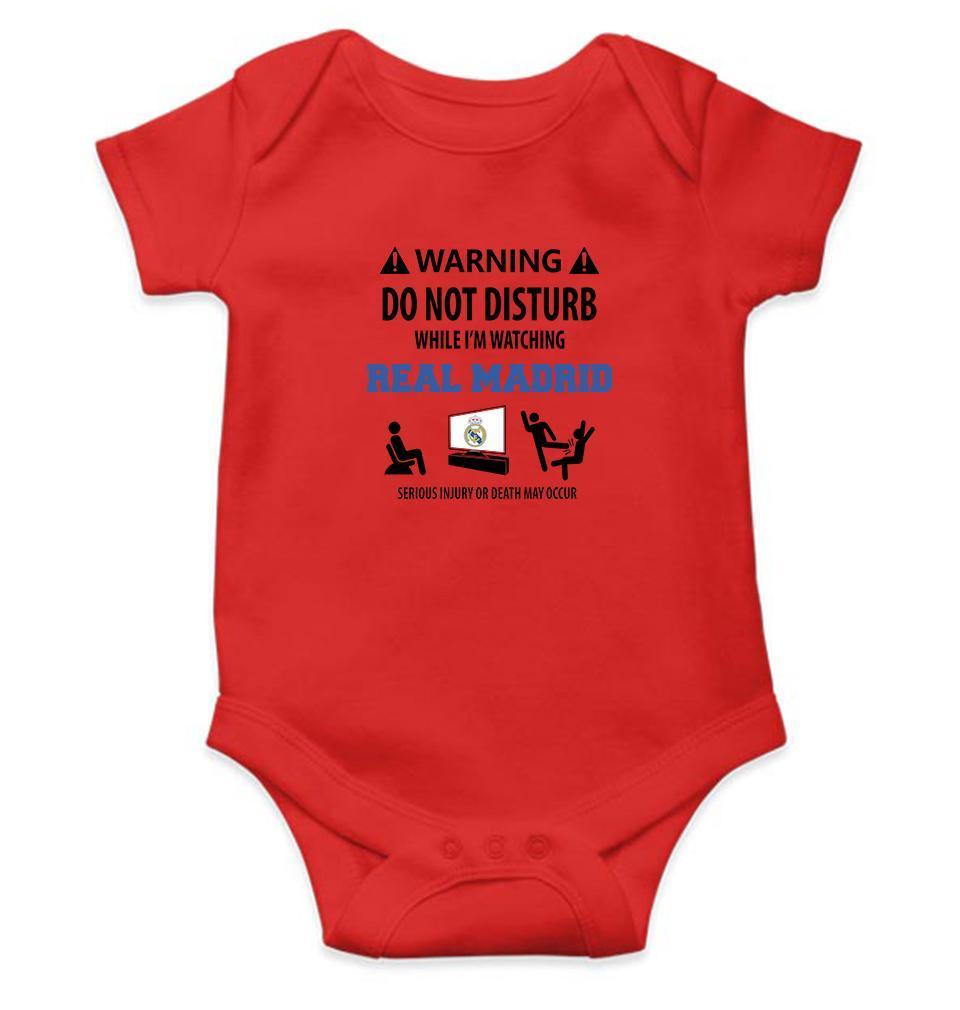 Warning Real Madrid Rompers for Baby Boy- FunkyTradition FunkyTradition