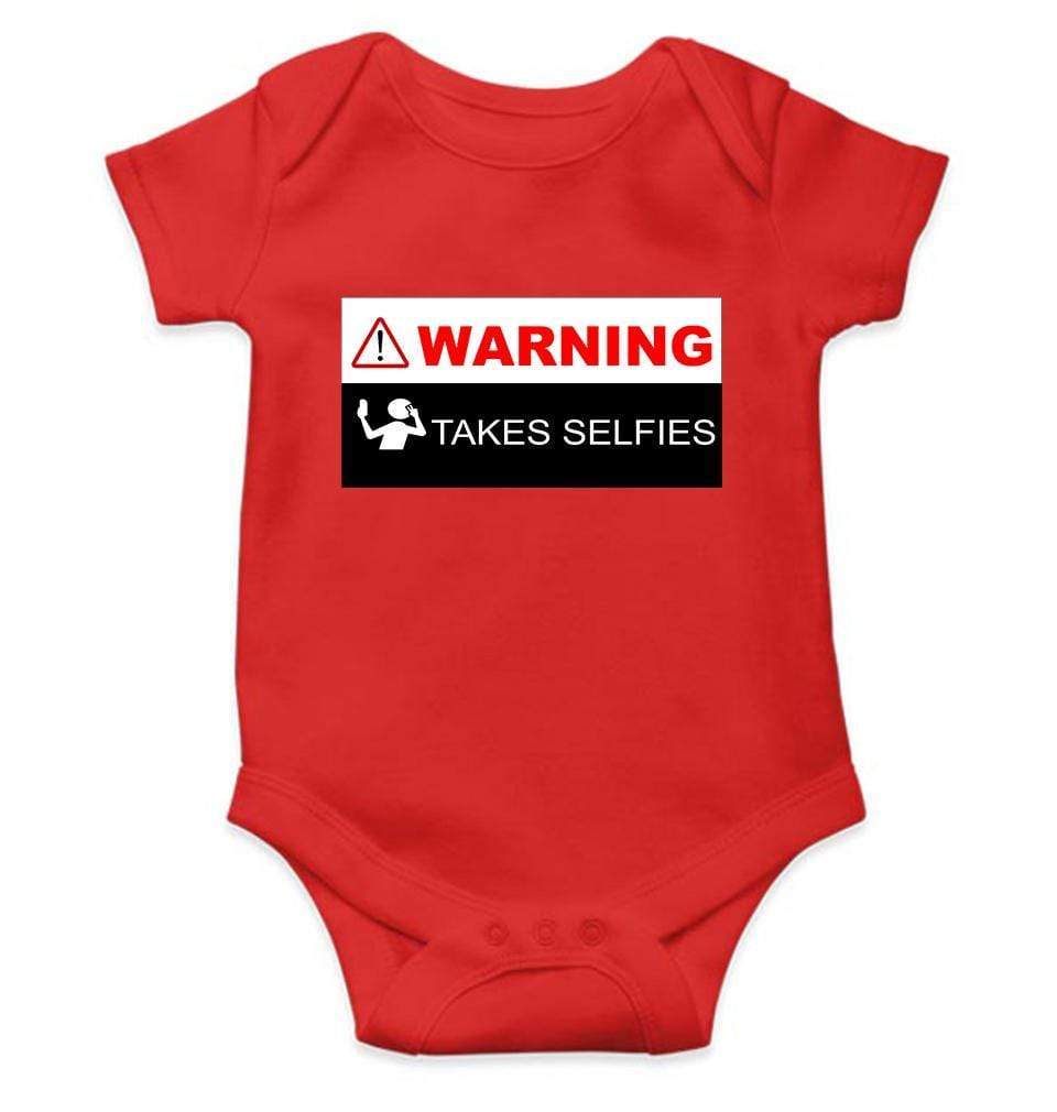 Warning Take Selfies Rompers for Baby Girl- FunkyTradition FunkyTradition