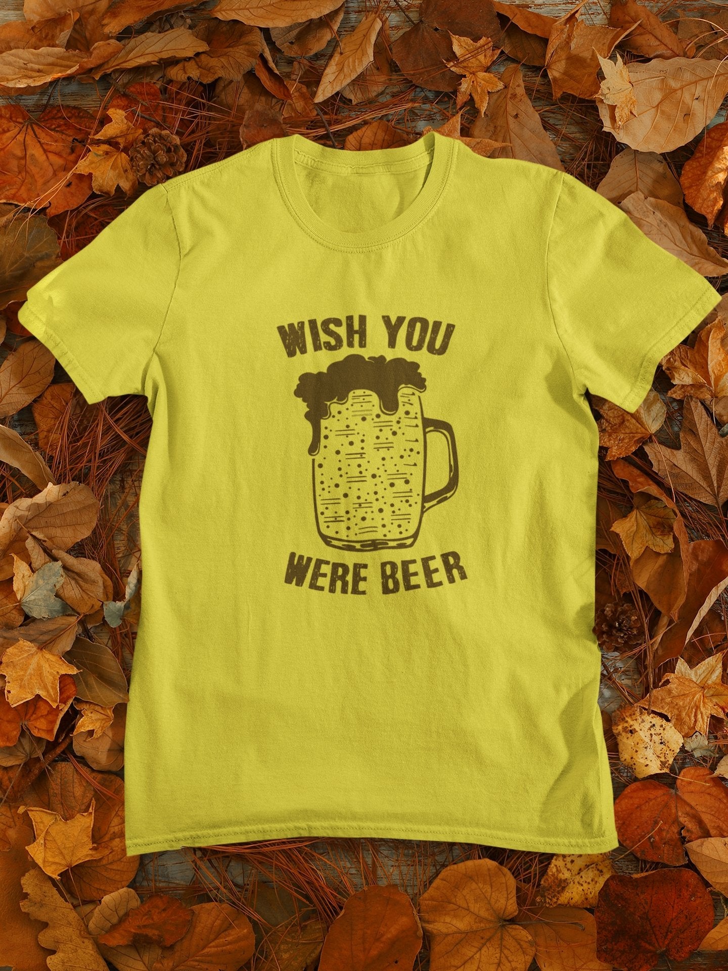 Wish You Were Beer Mens Half Sleeves T-shirt- FunkyTeesClub - Funky Tees Club