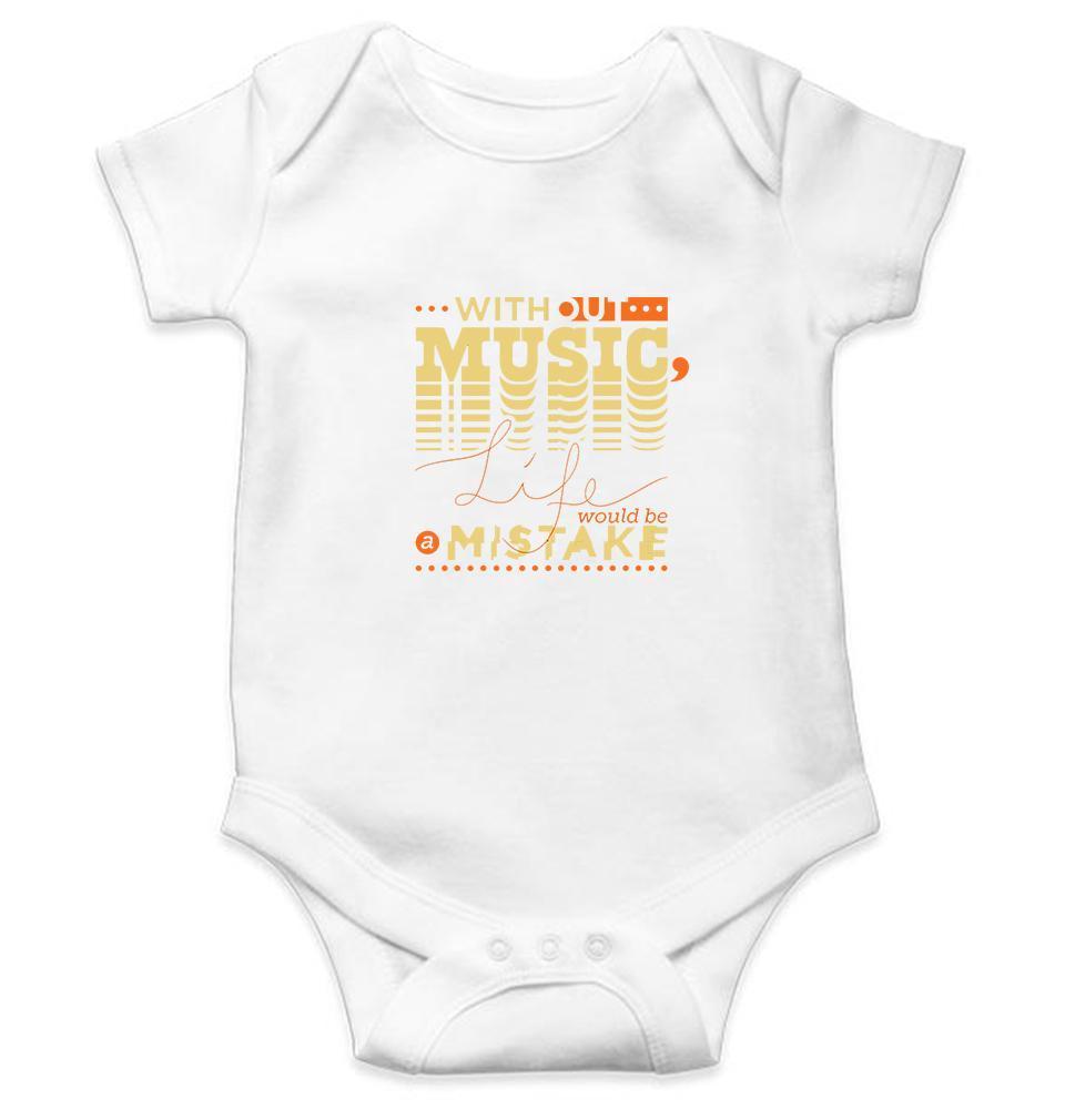 Without music life would be a mistake Rompers for Baby Girl- FunkyTradition FunkyTradition