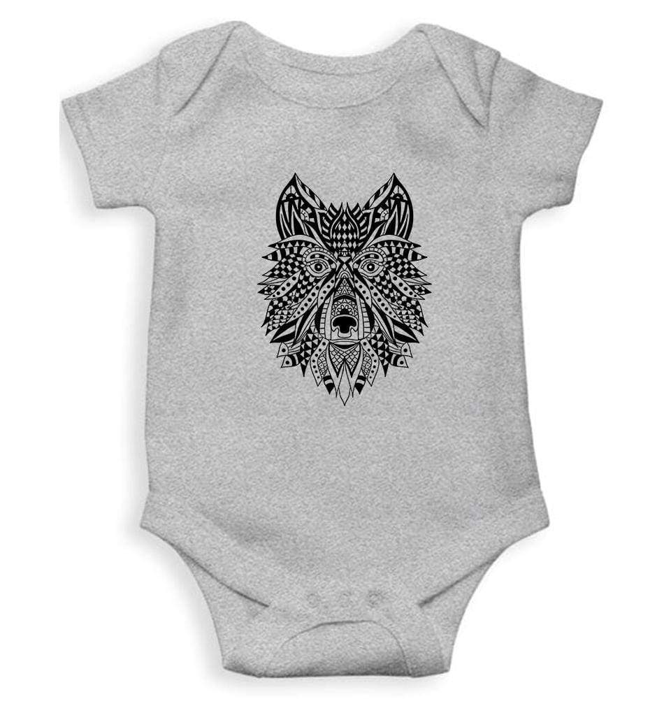 Wolf Abstract Rompers for Baby Boy- FunkyTradition FunkyTradition