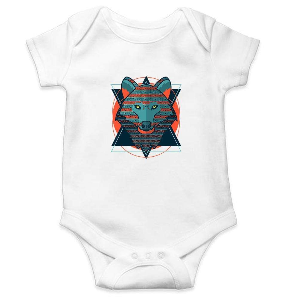 Wolf Abstract Rompers for Baby Boy- FunkyTradition FunkyTradition