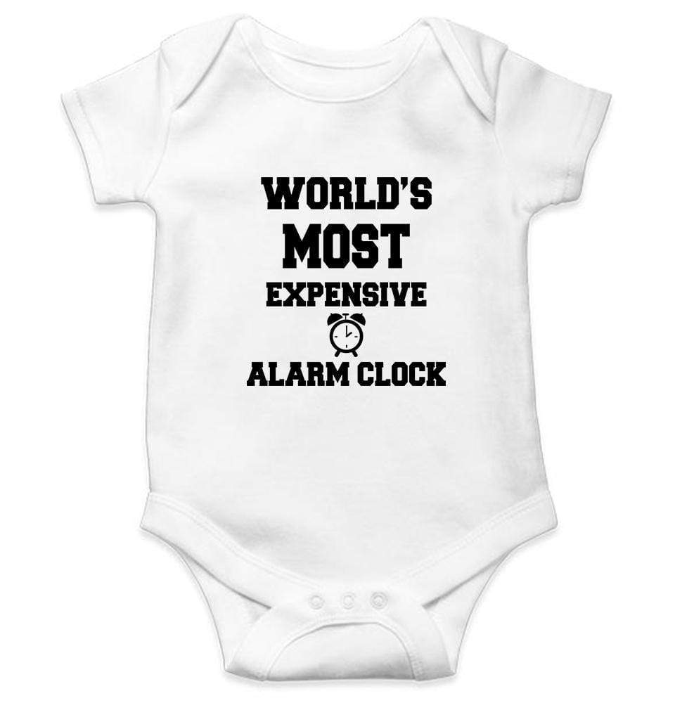 Worlds Most Expensive Alarm Clock Rompers for Baby Boy- FunkyTradition FunkyTradition