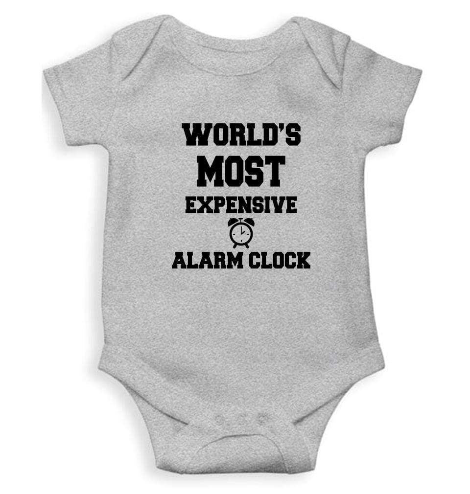 Worlds Most Expensive Alarm Clock Rompers for Baby Boy- FunkyTradition FunkyTradition